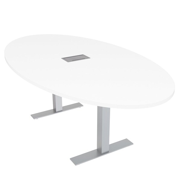 45.25 in W, 71.5 in L, 29 in H, Engineered Wood Top, White